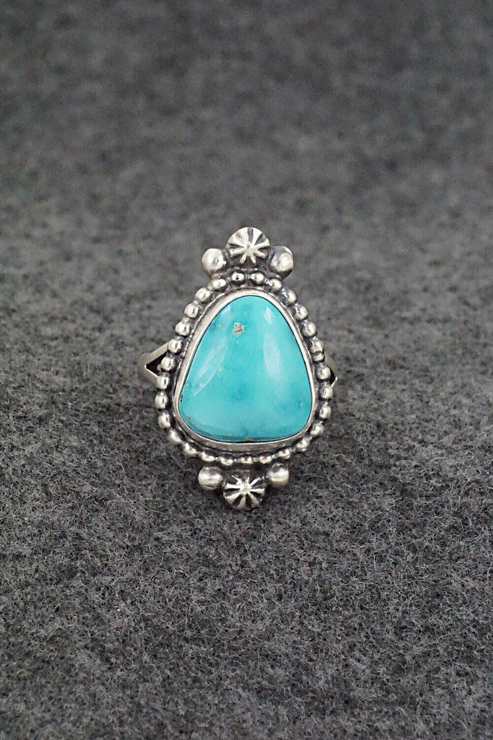 Turquoise & Sterling Silver Ring - Randy Boyd - Size 8.5