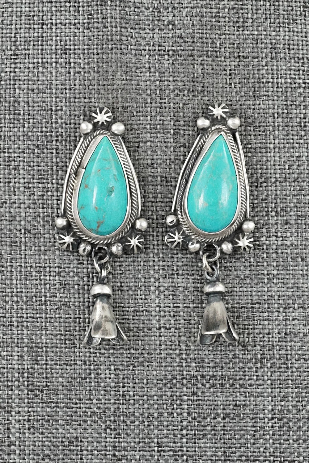Turquoise & Sterling Silver Earrings - Bobby Johnson