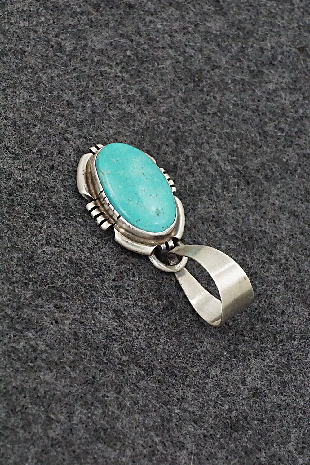Turquoise & Sterling Silver Pendant - Randy Billy