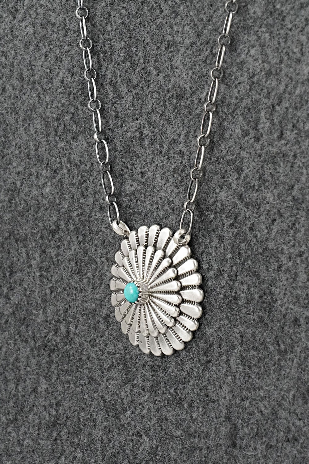 Turquoise & Sterling Silver Necklace - Sheldon Mariano