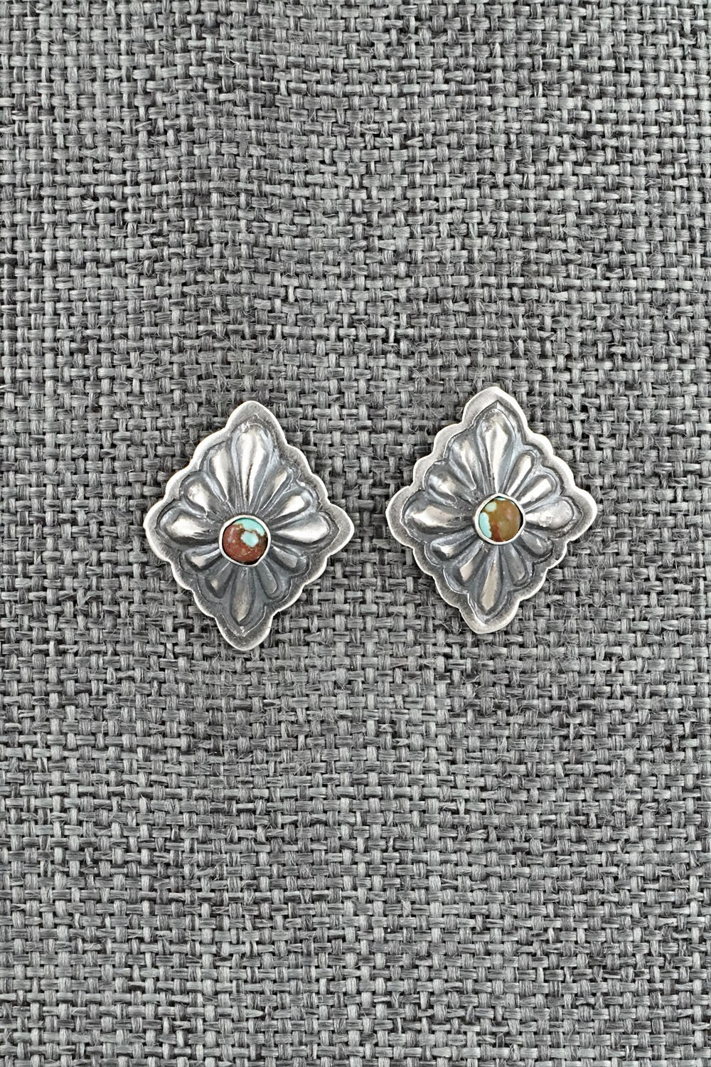 Turquoise & Sterling Silver Earrings - Terry Charlie