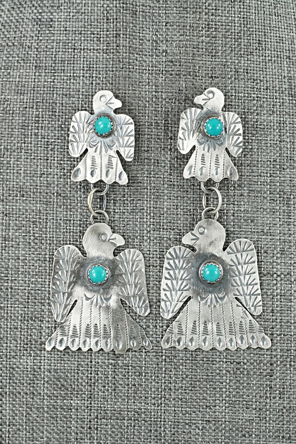 Turquoise & Sterling Silver Earrings - Gabrielle Yazzie