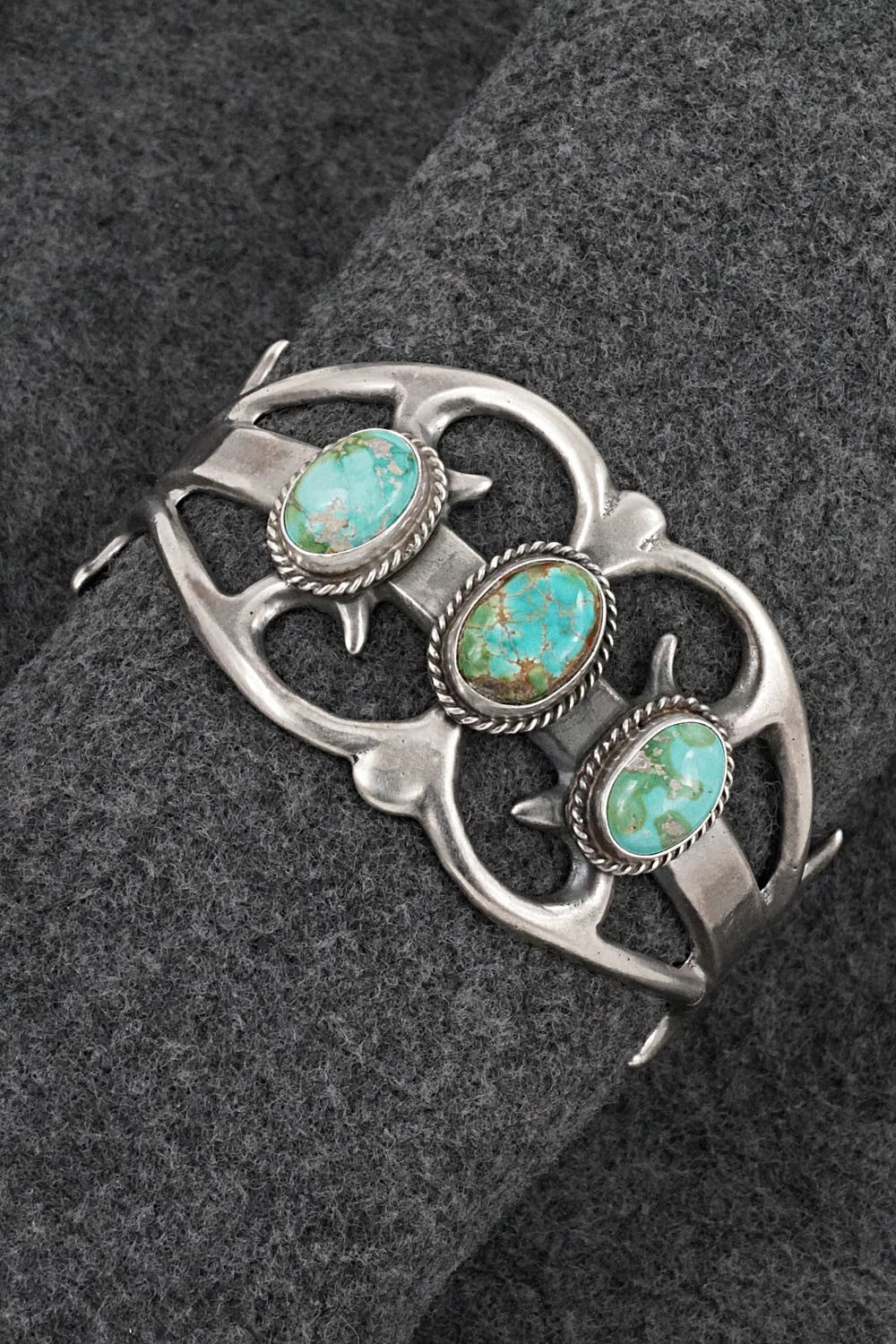Turquoise & Sterling Silver Bracelet - Eugene Gruber