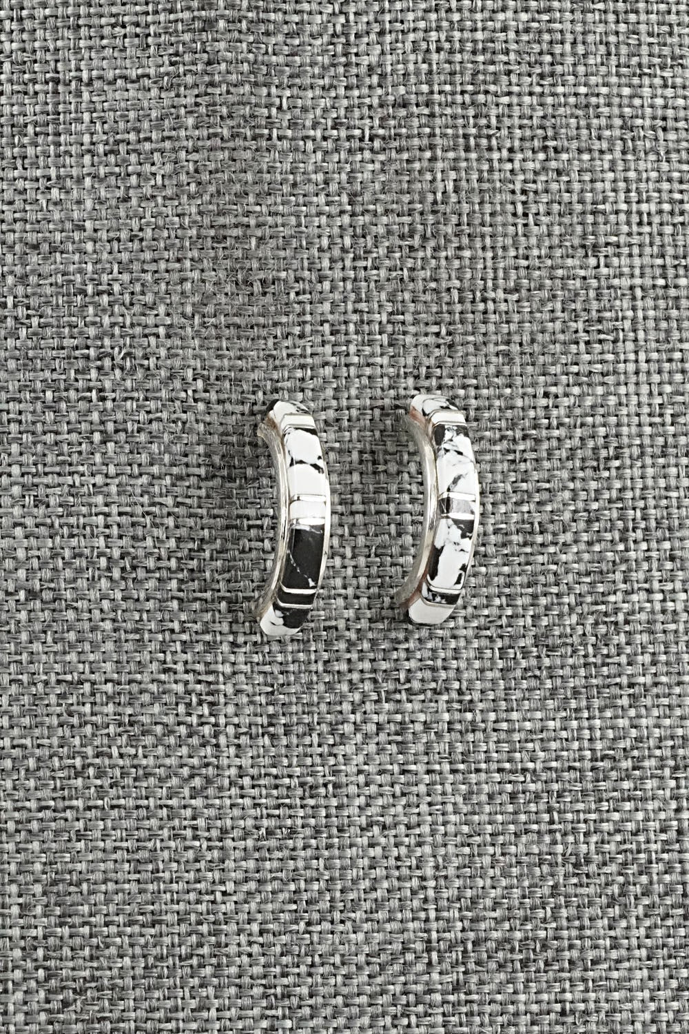 White Buffalo & Sterling Silver Earrings - Terrance Panteah