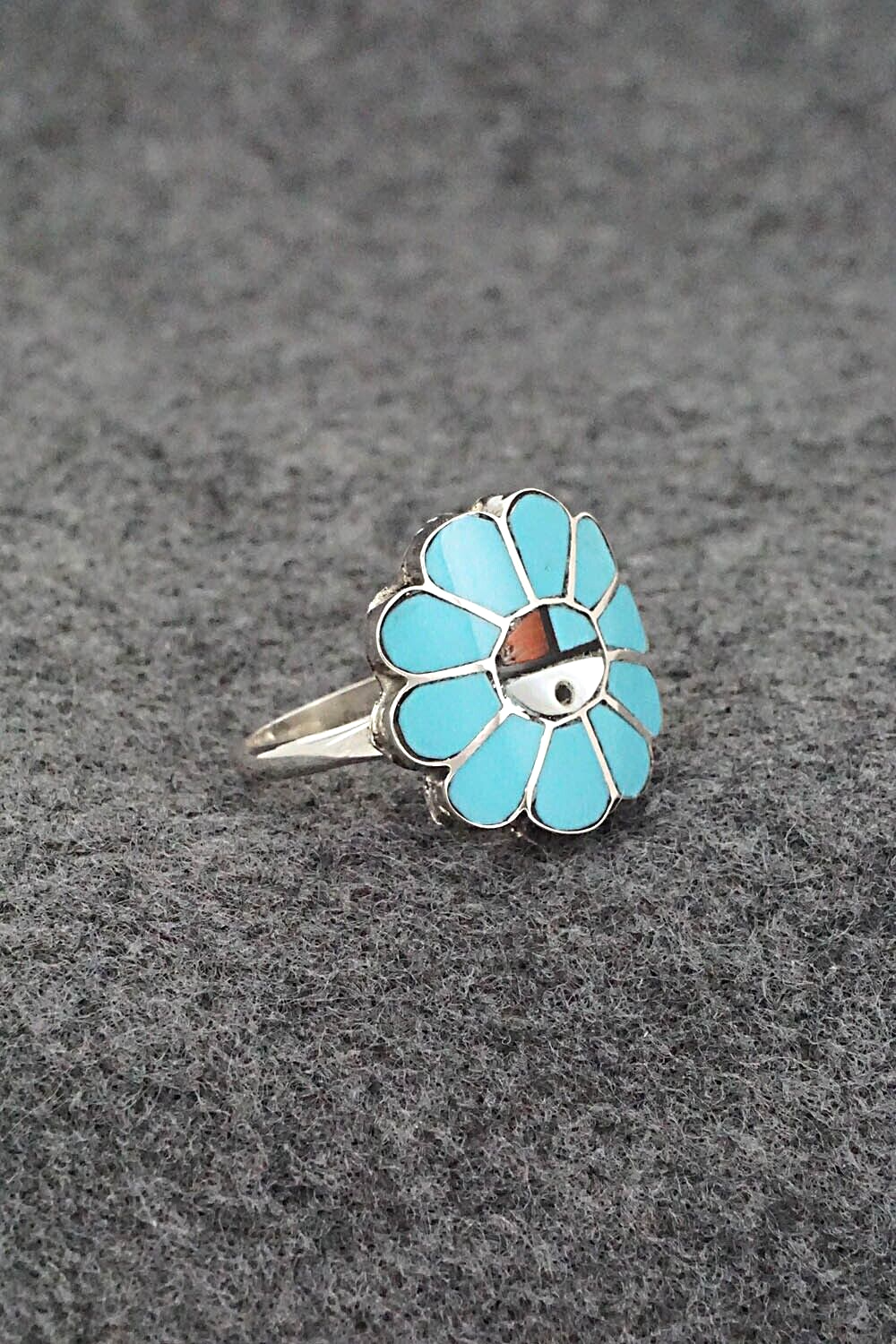 Multi-Stone & Sterling Silver Ring - Burdian Soseeah - Size 7.5