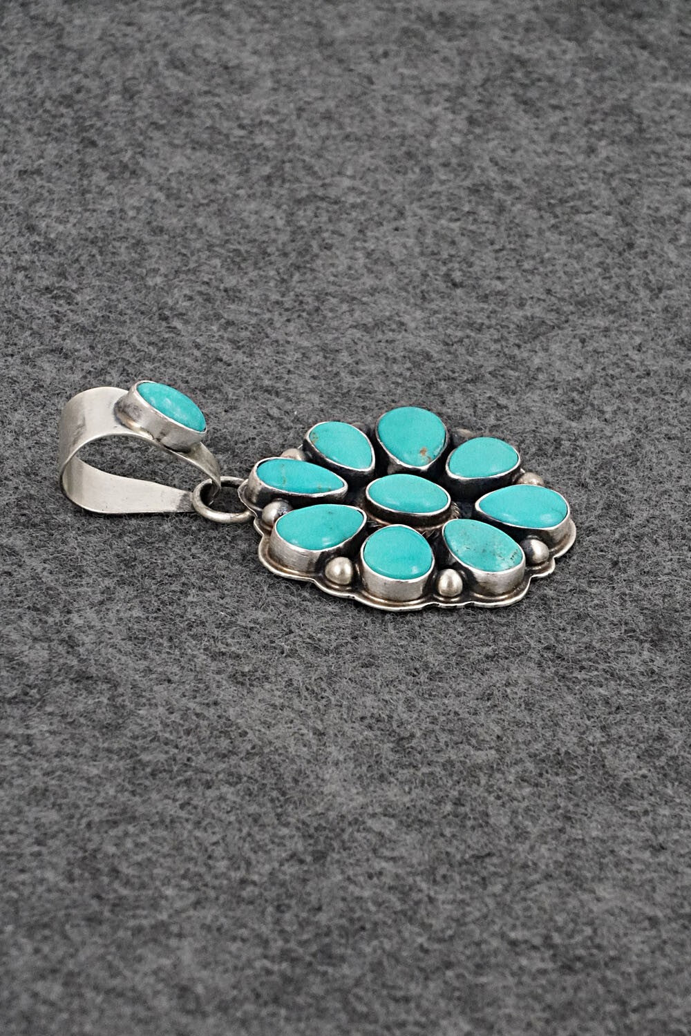 Turquoise & Sterling Silver Pendant - Kathleen Livingston