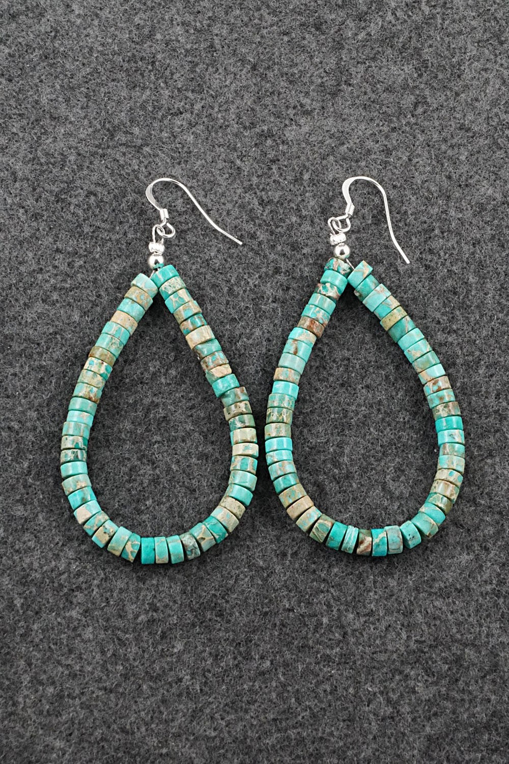 Turquoise & Sterling Silver Earrings - Doreen Jake