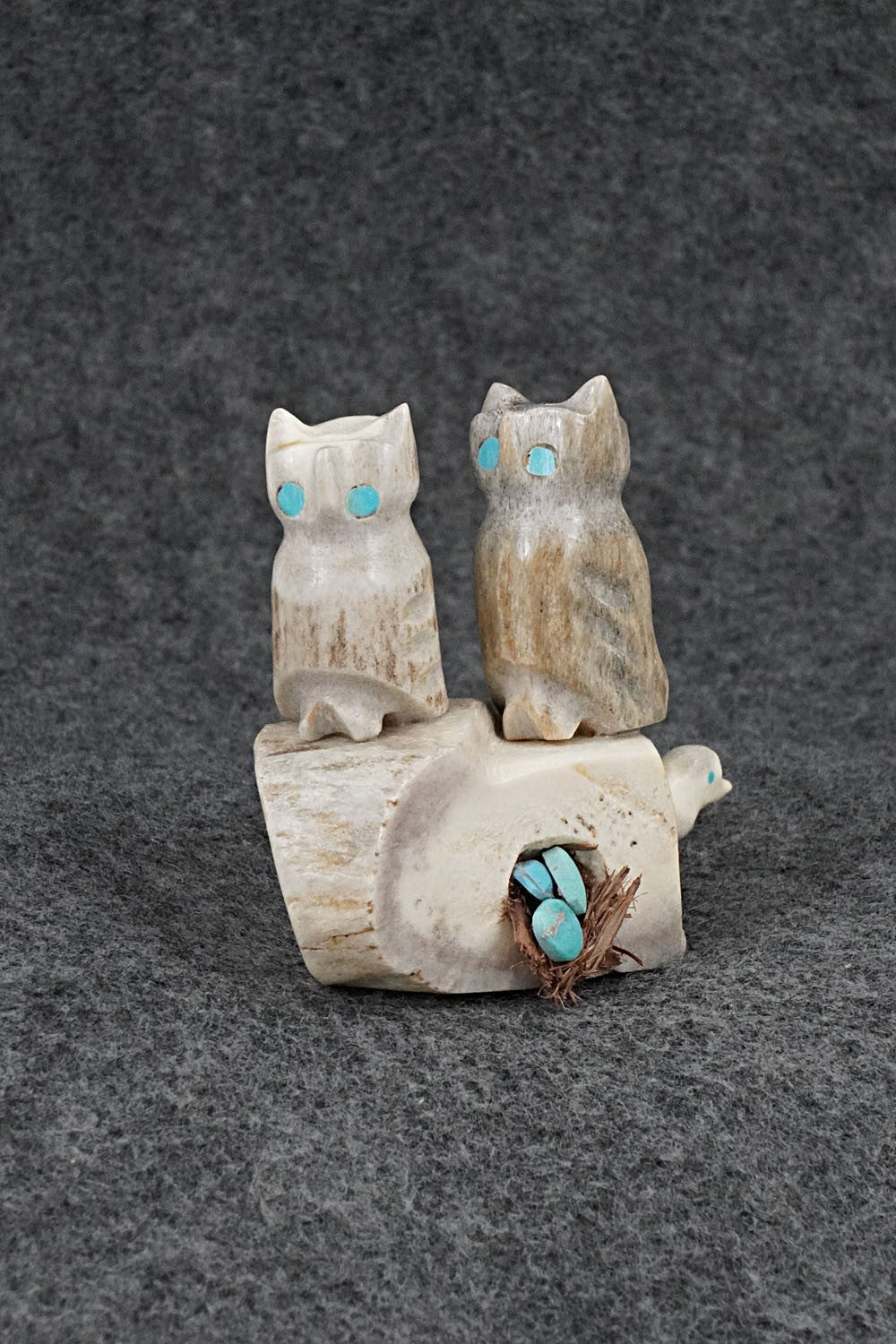 Owls Zuni Fetish Carving - Marvelita Phillips