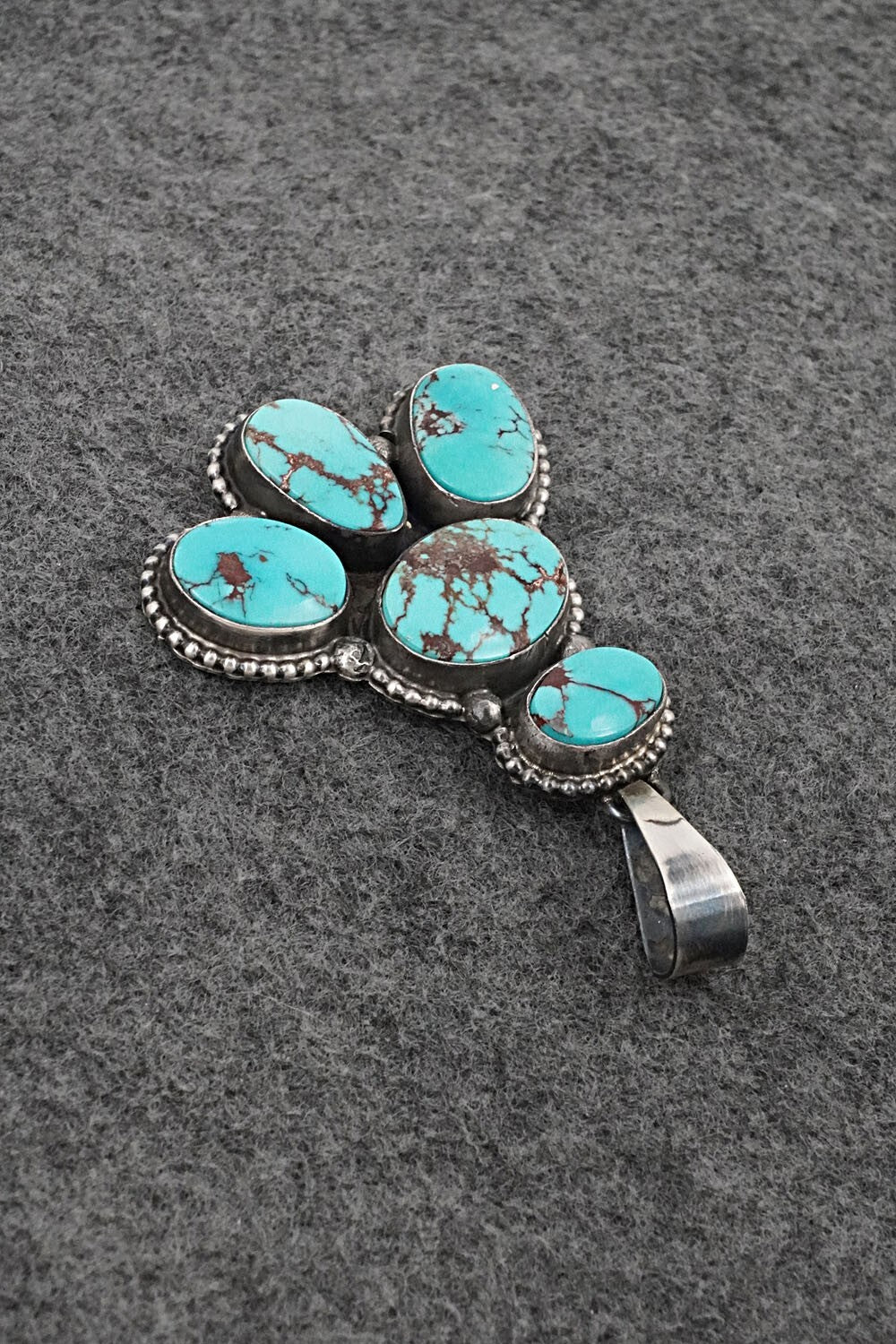 Turquoise & Sterling Silver Pendant and Earrings Set - Darrin Livingston