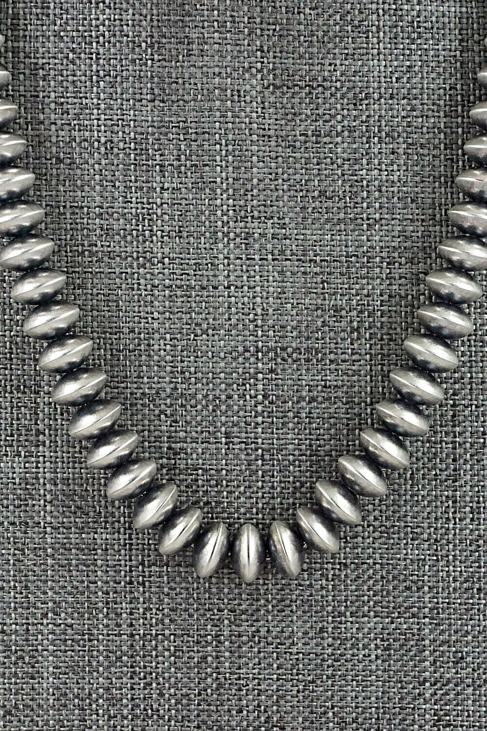 Sterling Silver Navajo Pearl Necklace 20" - Dorinda Mariano
