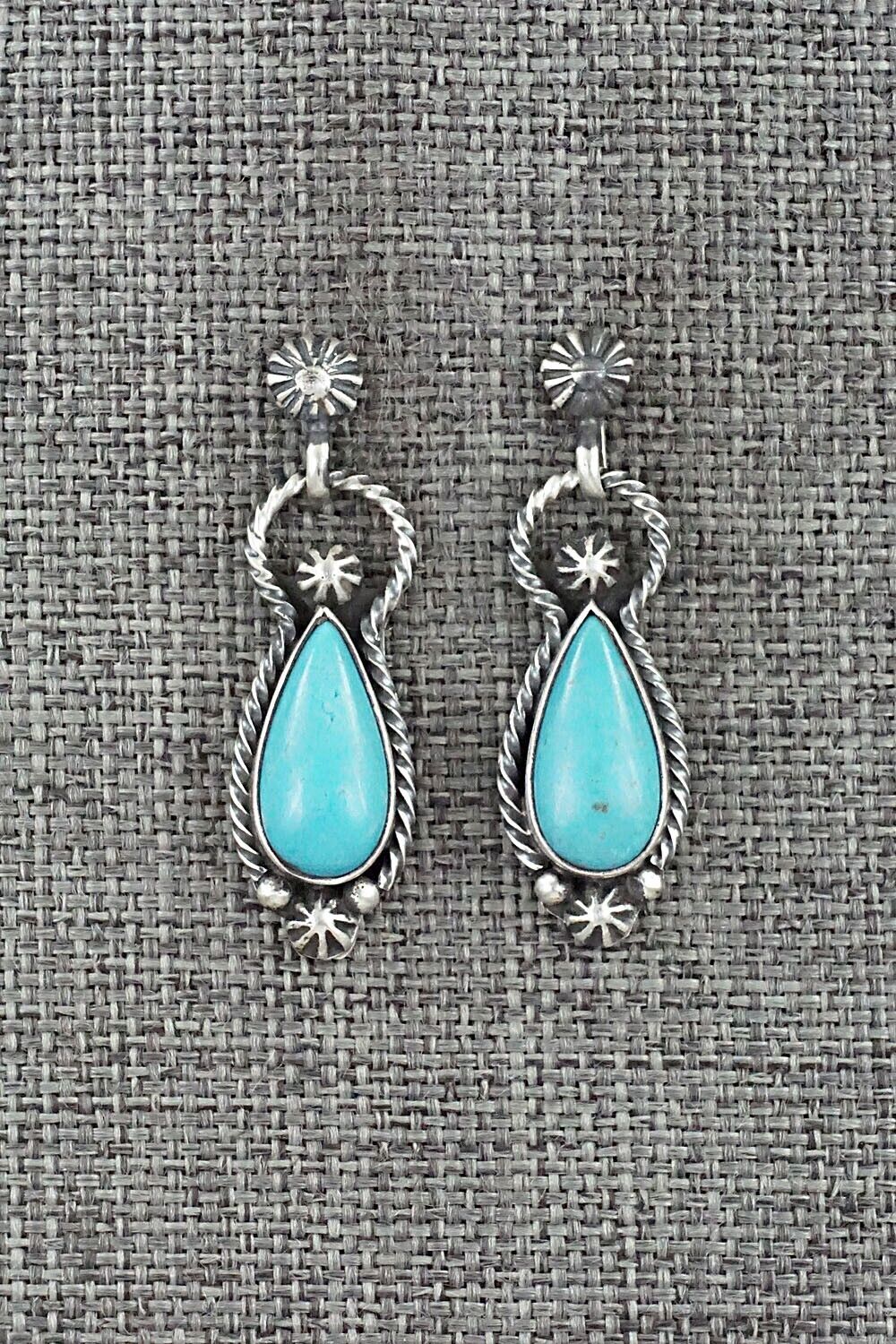 Turquoise & Sterling Silver Earrings - Verley Betone