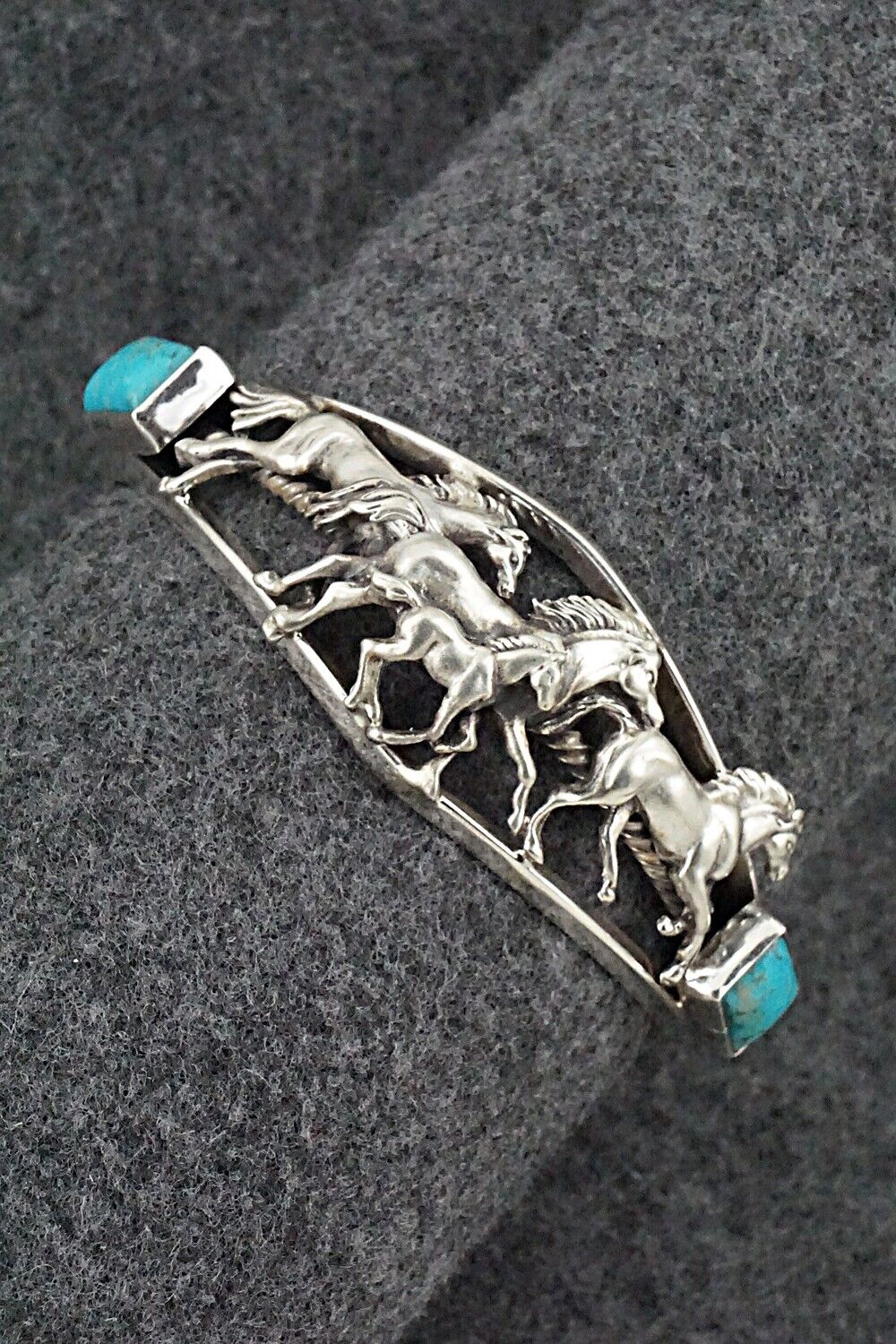 Turquoise & Sterling Silver Bracelet - Bobby Platero
