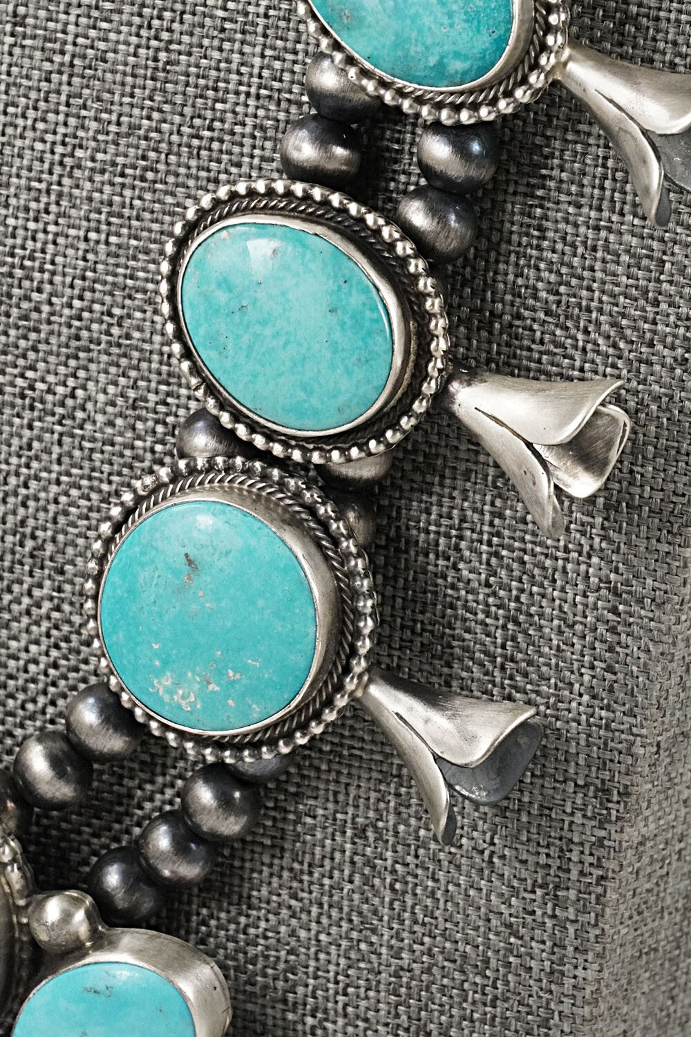 Turquoise & Sterling Silver Squash Blossom Set - Kathleen Chavez