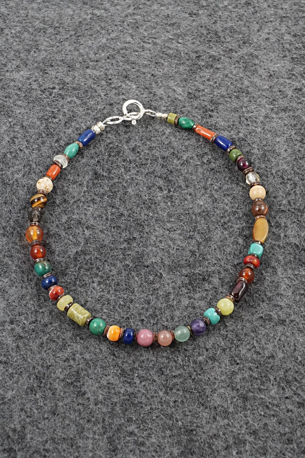 Multi-Stone & Sterling Silver Bracelet - Helen Tsosie