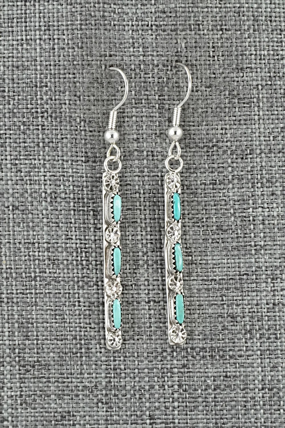 Turquoise & Sterling Silver Earrings - Murray Hannaweeka