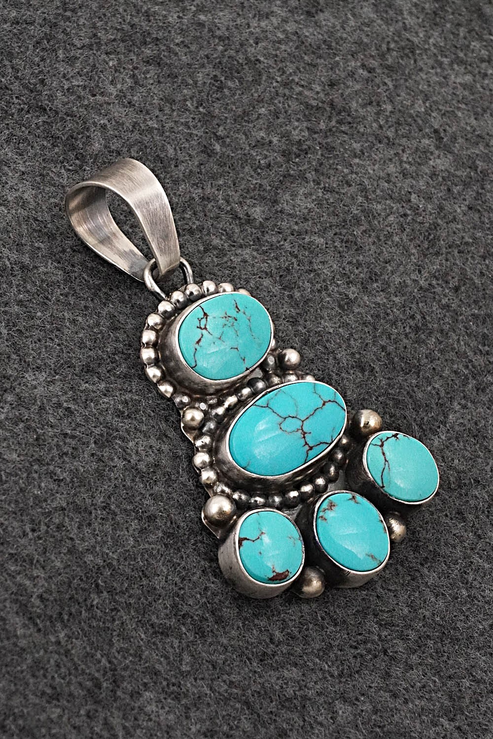 Turquoise & Sterling Silver Pendant and Earrings Set - Kathleen Chavez