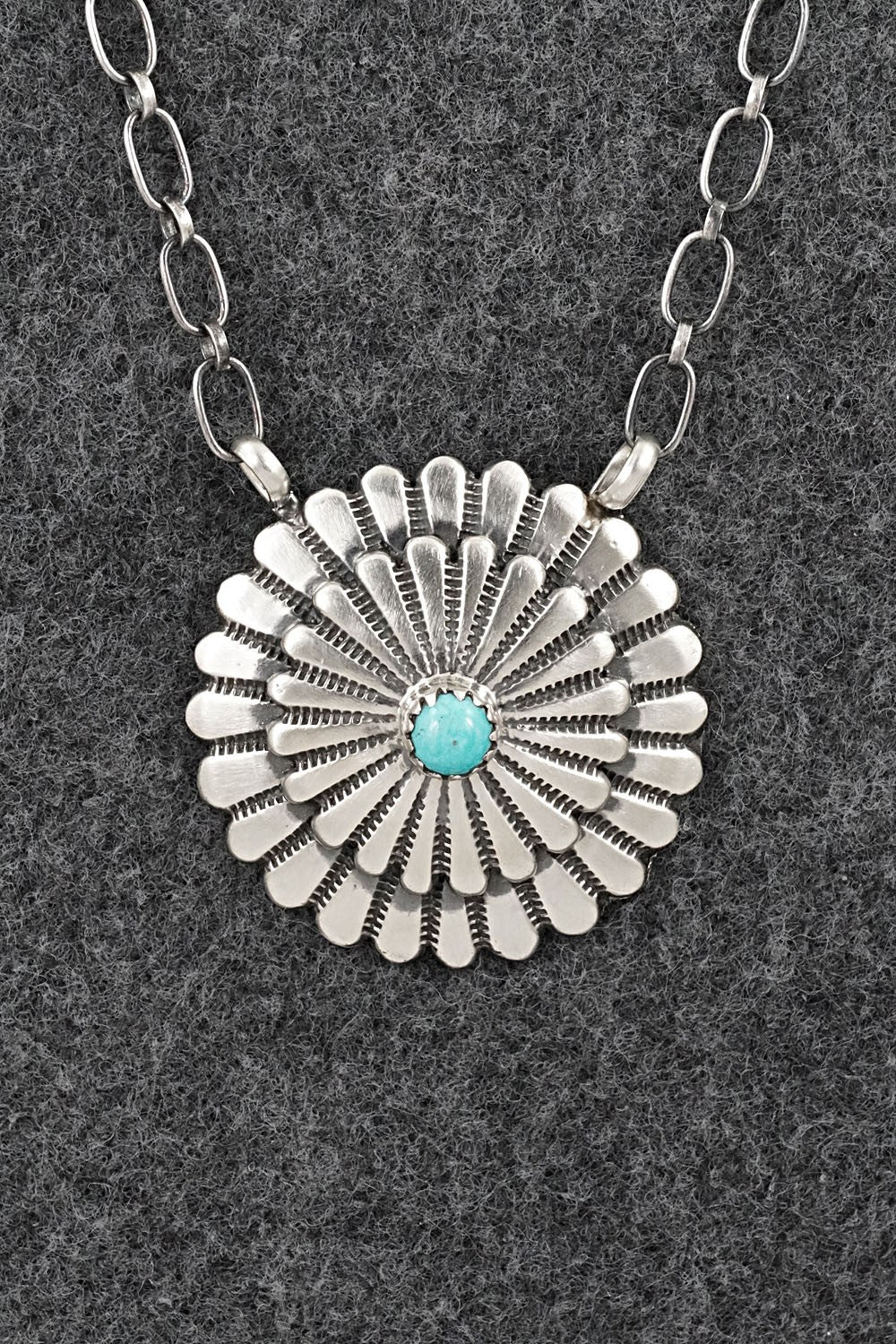 Turquoise & Sterling Silver Necklace - Sheldon Mariano