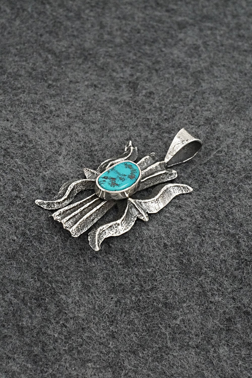 Turquoise & Sterling Silver Pendant - Cody Noble