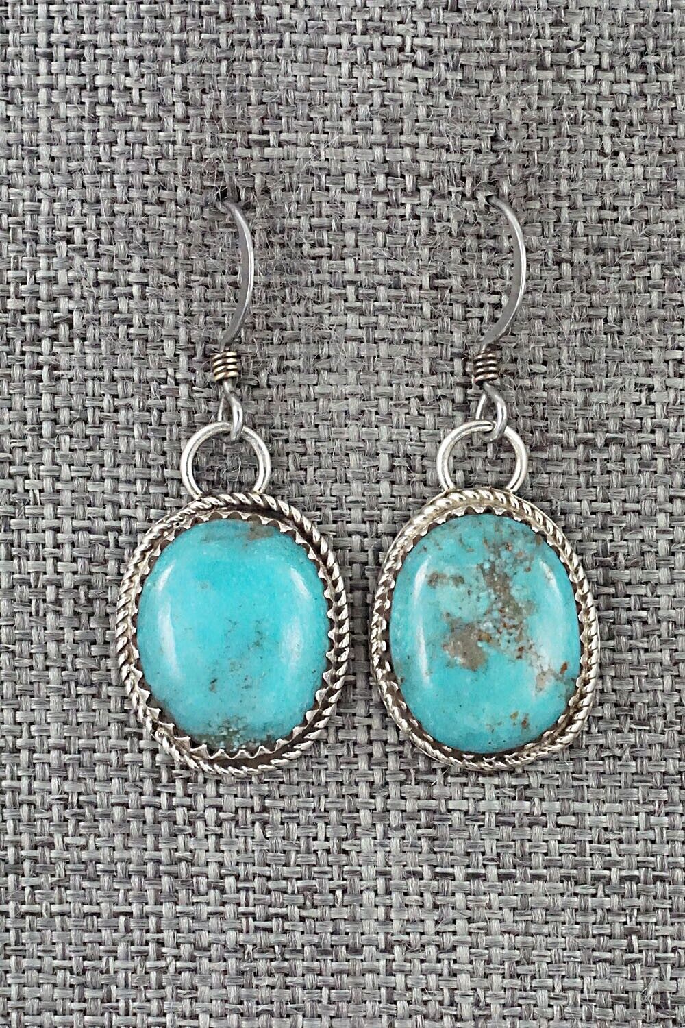 Turquoise & Sterling Silver Earrings - Ernest Hawthorne