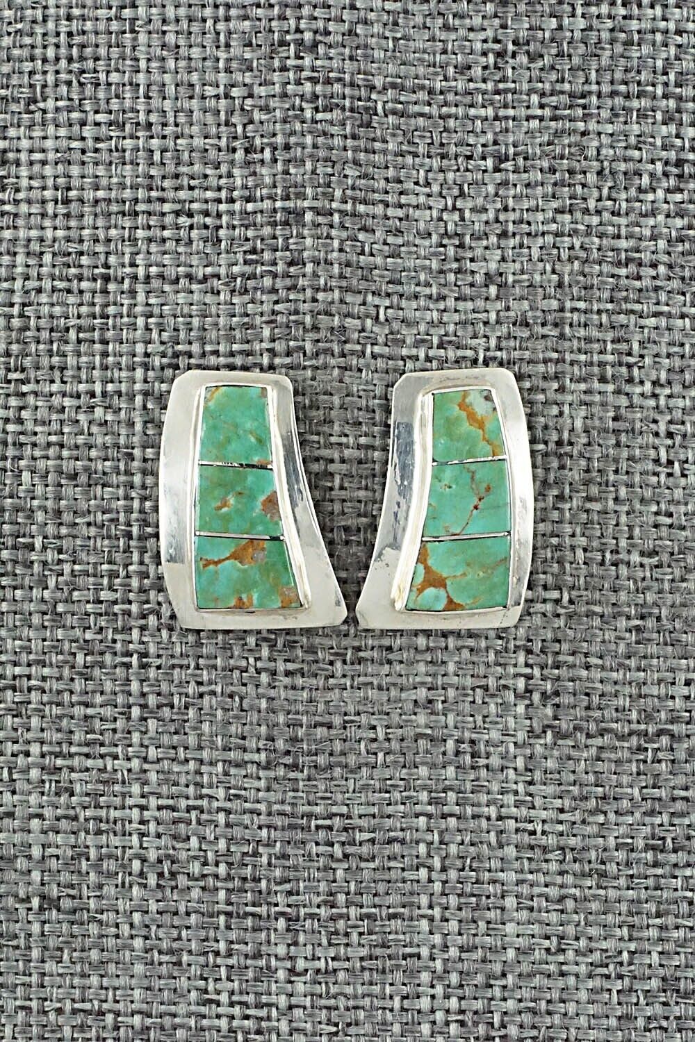 Turquoise & Sterling Silver Earrings - Nathaniel Johnson