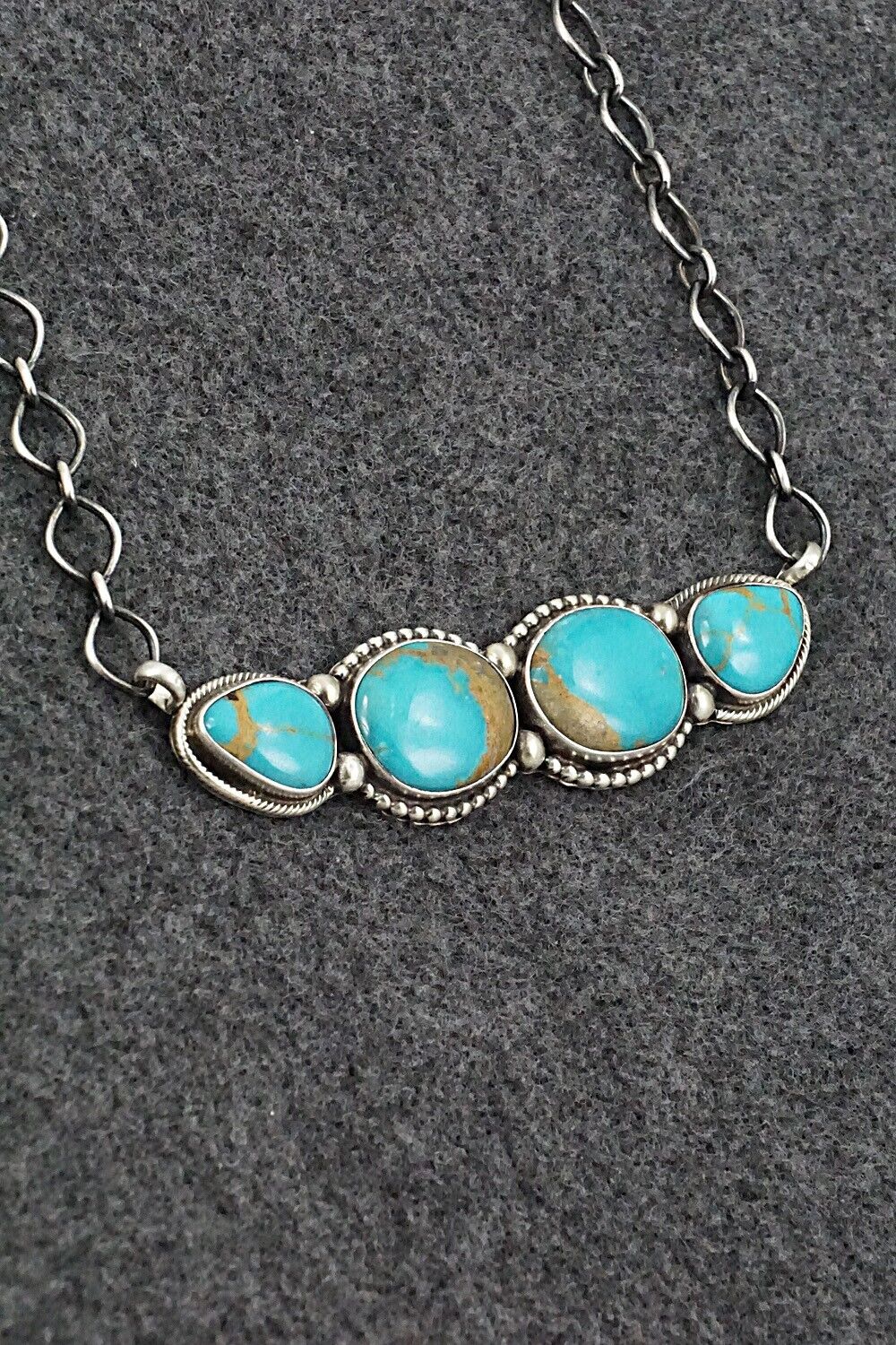 Turquoise & Sterling Silver Necklace - Kathleen Livingston