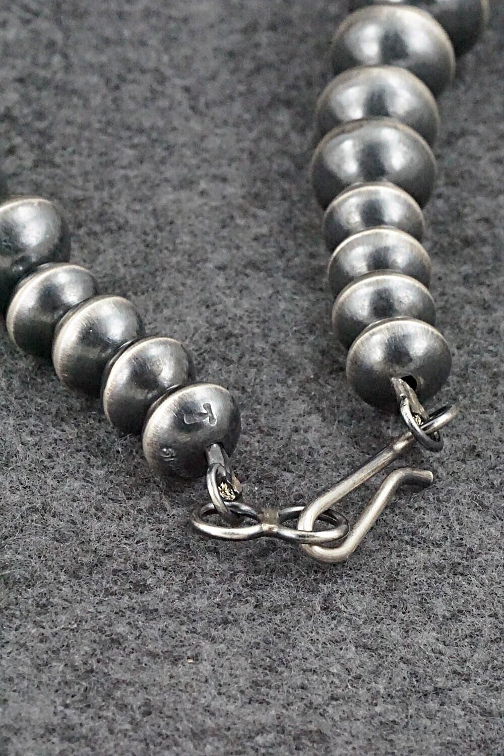 Sterling Silver Navajo Pearl Necklace 22" - Tonisha Haley
