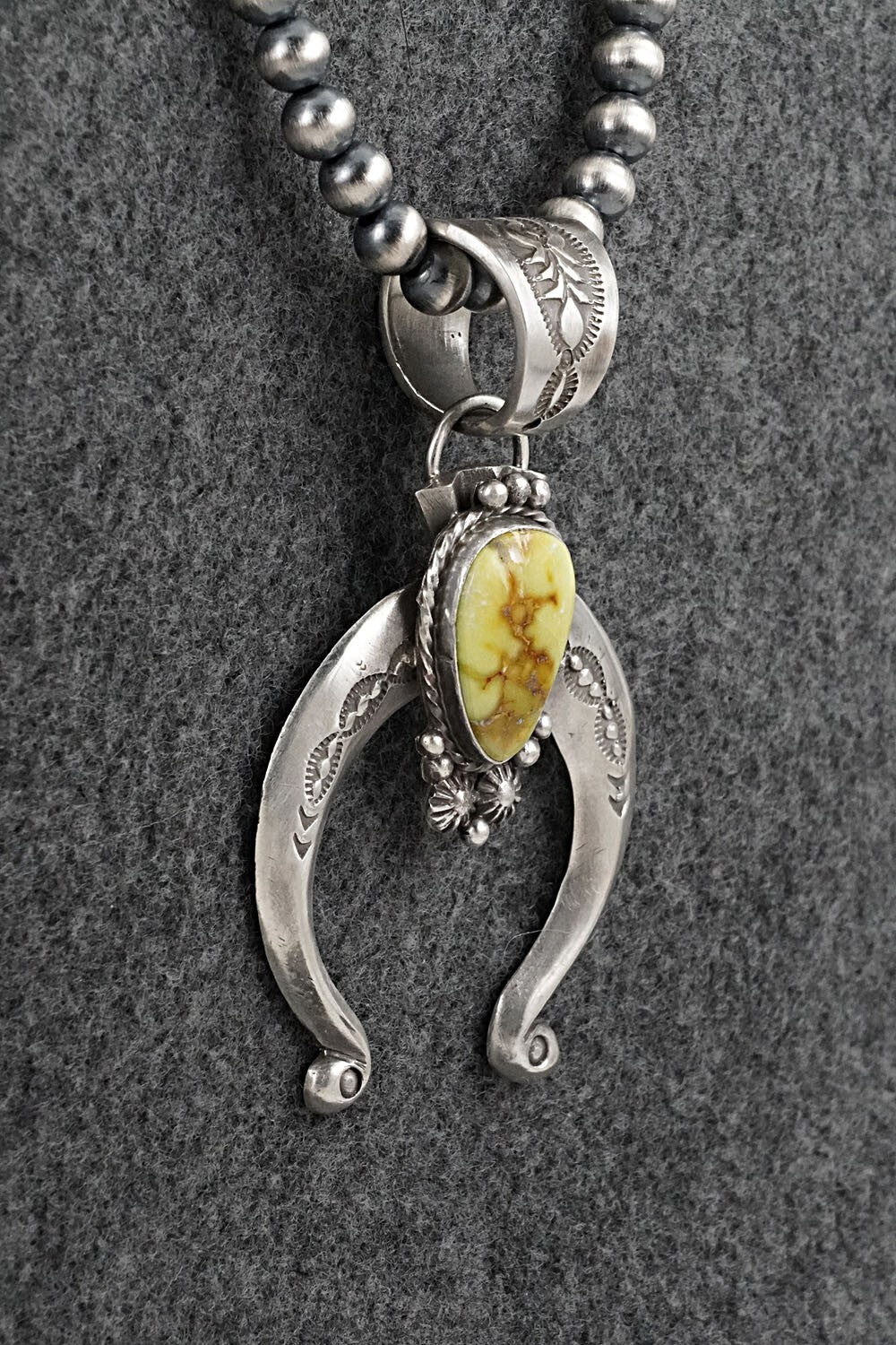 Variscite & Sterling Silver Necklace - Samuel Yellowhair