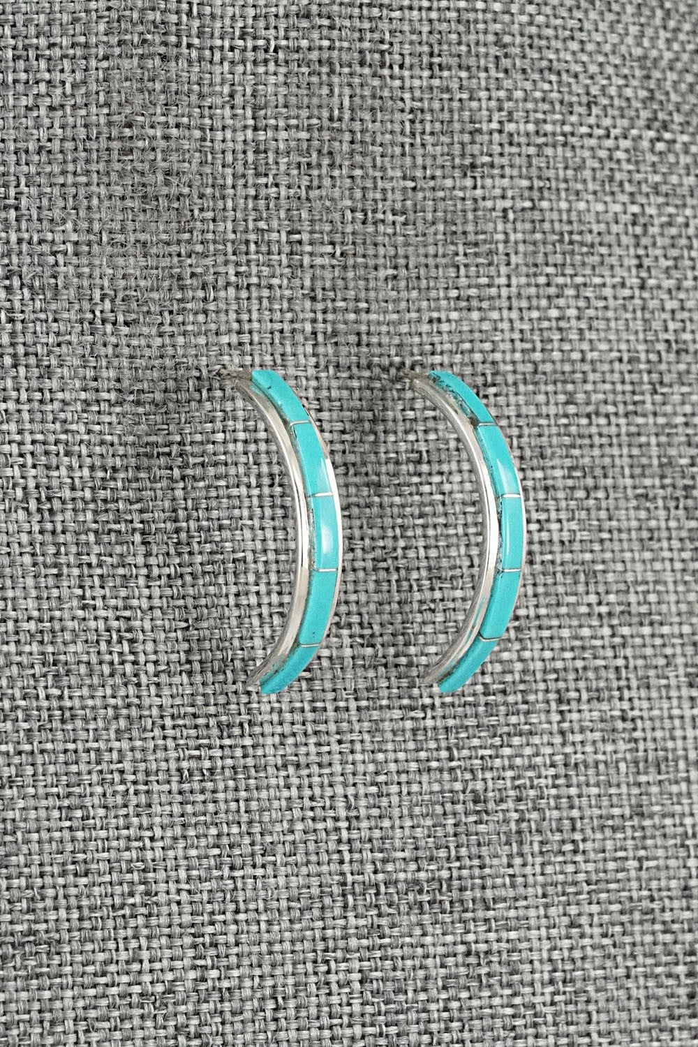Turquoise & Sterling Silver Earrings - Nathaniel Johnson