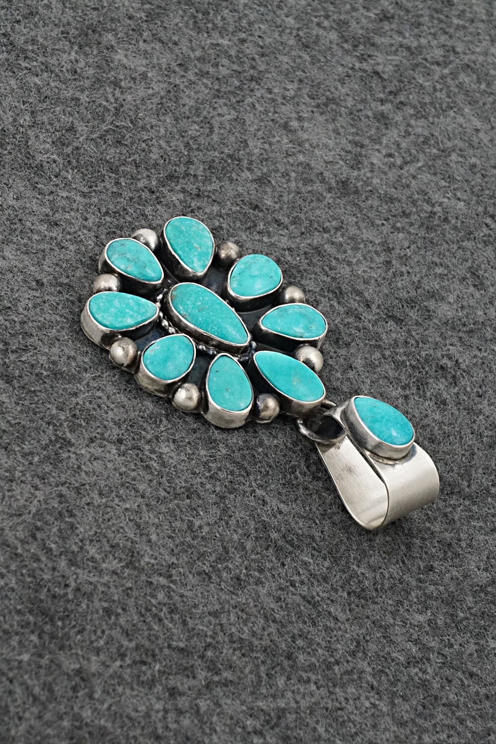Turquoise & Sterling Silver Pendant - Kathleen Livingston