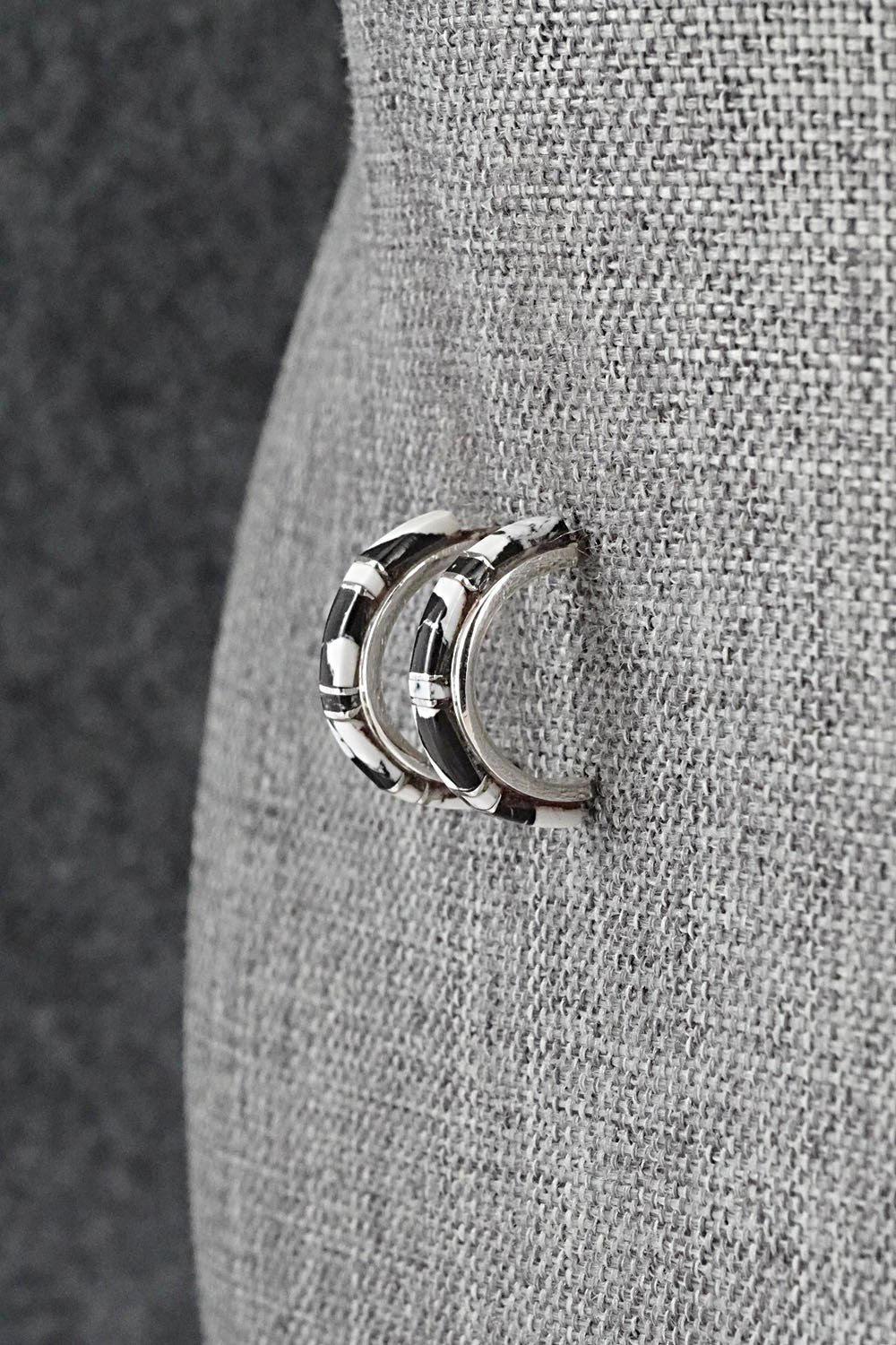 White Buffalo & Sterling Silver Earrings - Terrance Panteah