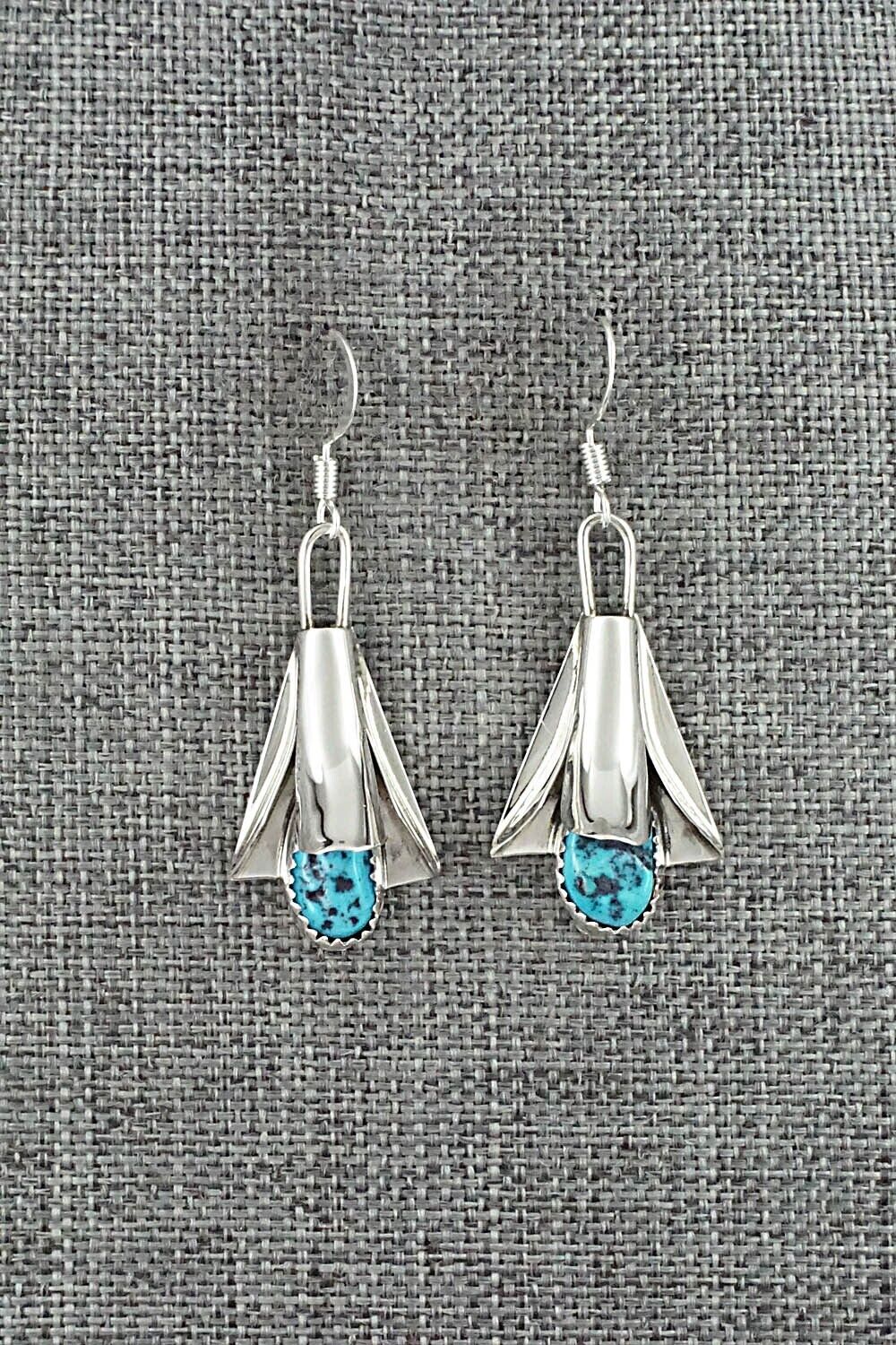 Turquoise & Sterling Silver Earrings - Louise Yazzie