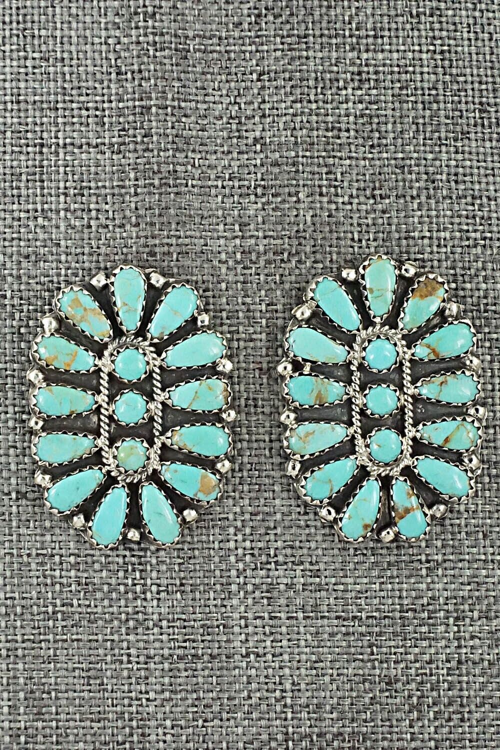 Turquoise & Sterling Silver Earrings - Zeita Begay