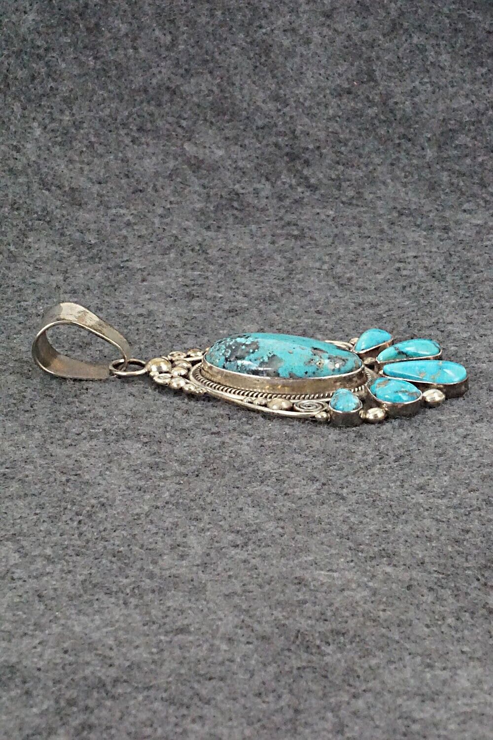Turquoise and Sterling Silver Pendant - Oliver Smith