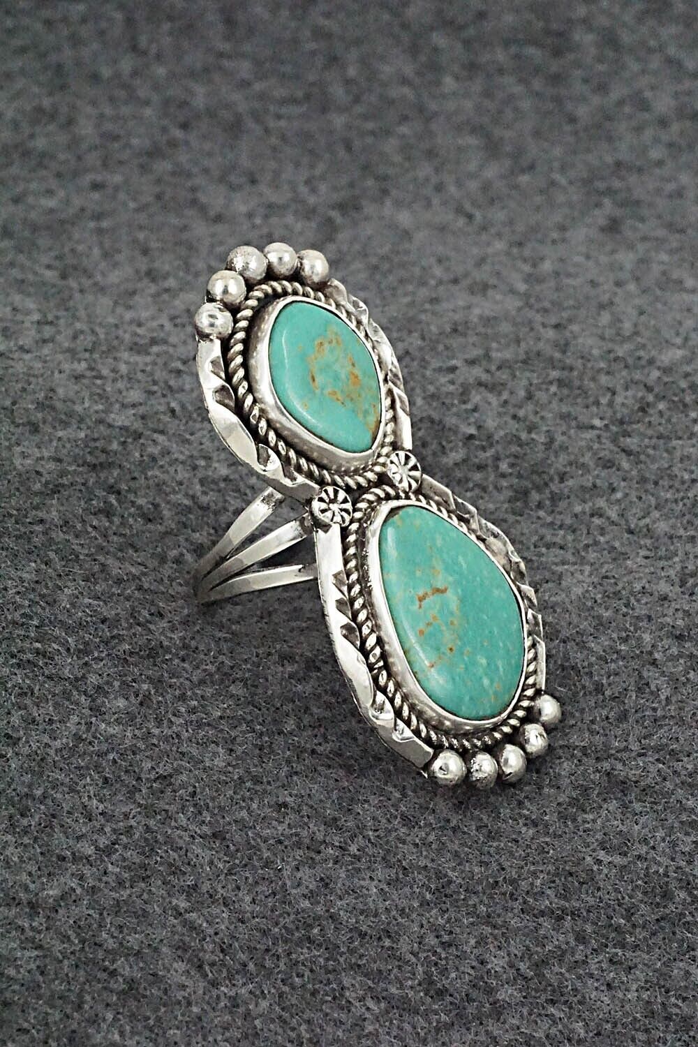 Turquoise & Sterling Silver Ring - Mike Platero - Size 10