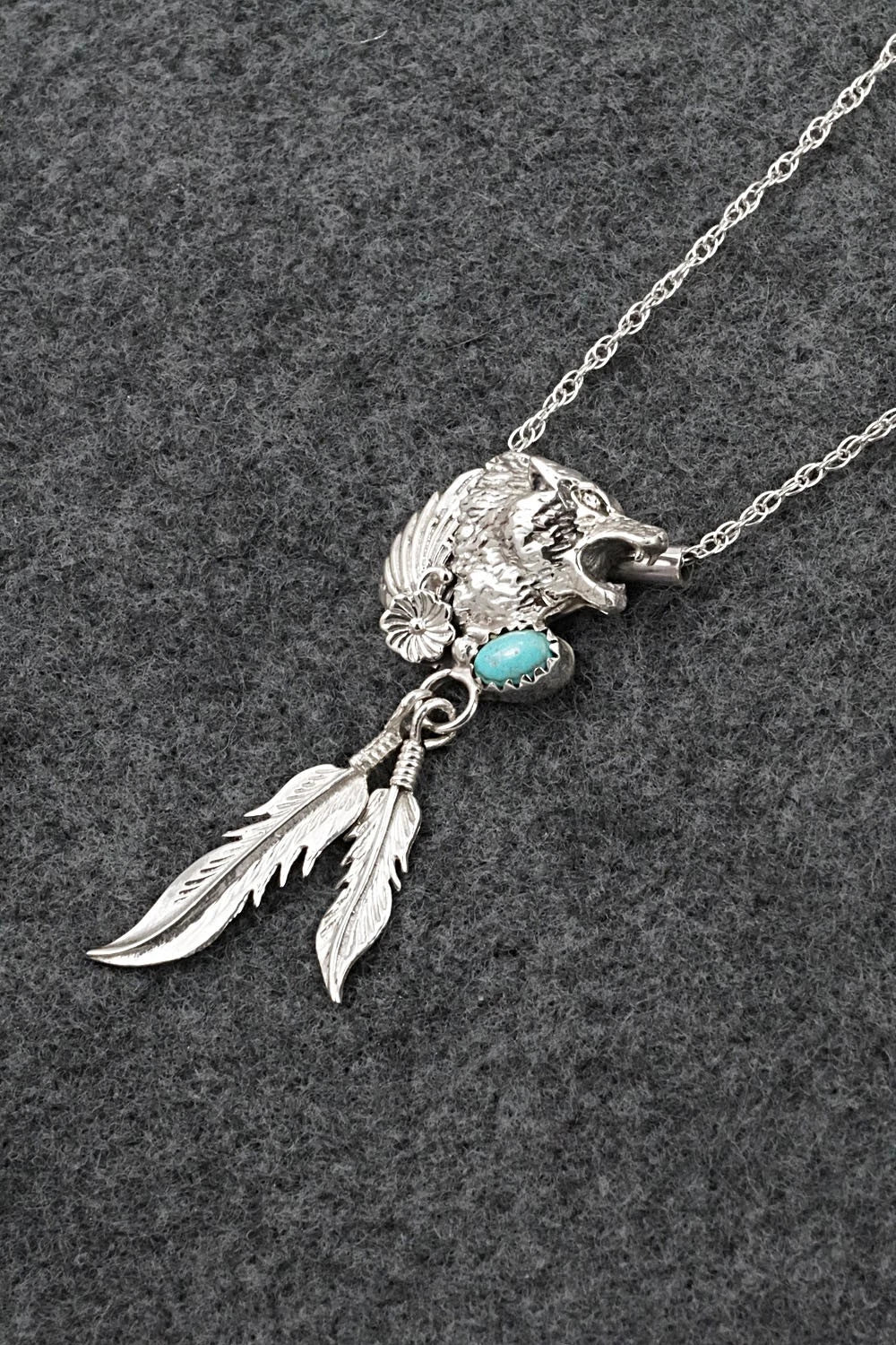 Turquoise & Sterling Silver Necklace - Genevieve Francisco