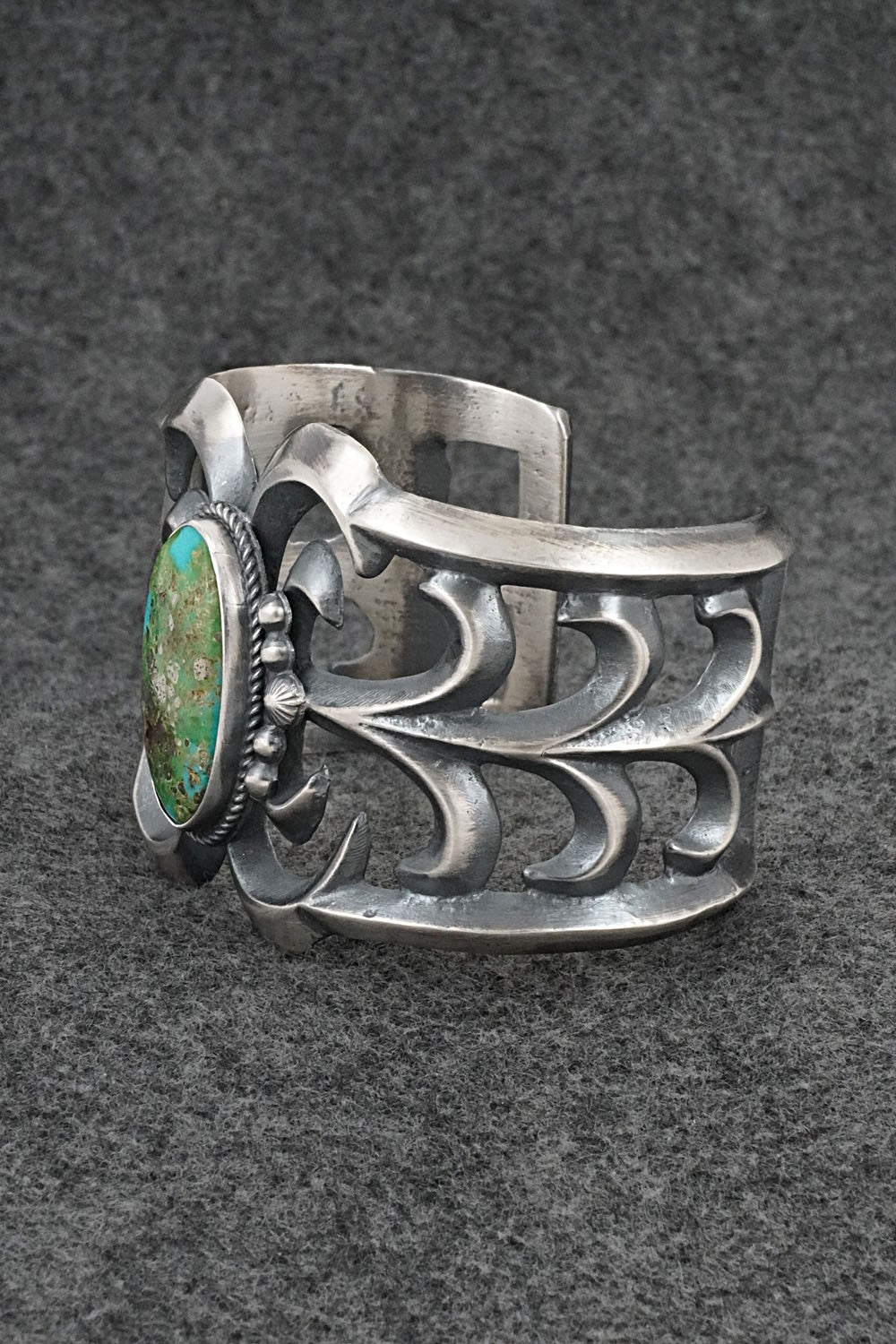 Turquoise & Sterling Silver Bracelet - Harrison Bitsue