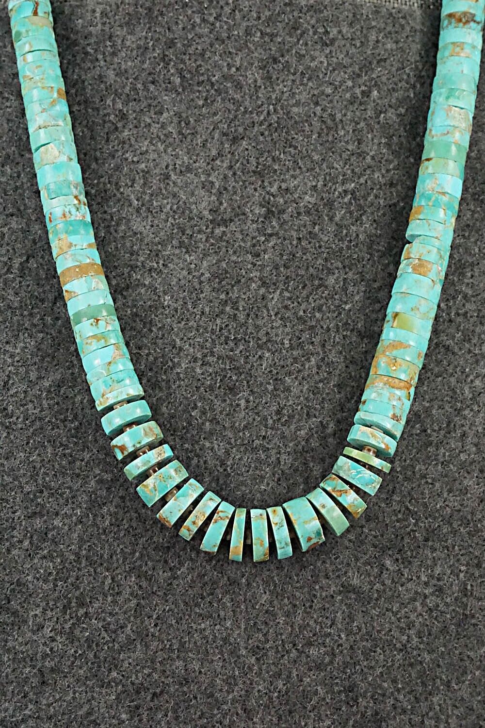 Turquoise & Sterling Silver Necklace - Joe Garcia