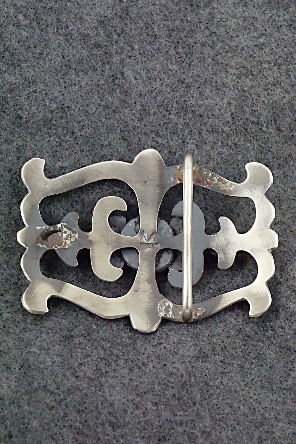 Turquoise & Sterling Silver Belt Buckle - Henry Morgan