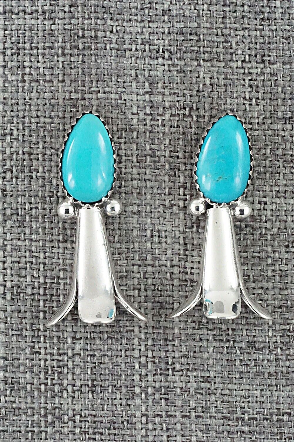 Turquoise & Sterling Silver Blossom Earrings - Jameson Garcia