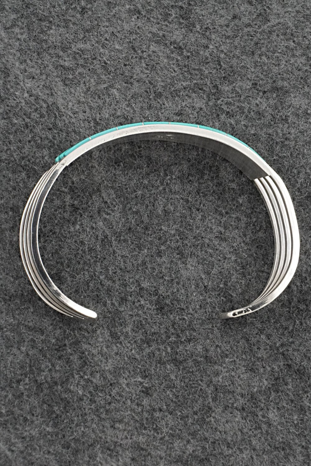 Turquoise & Sterling Silver Inlay Bracelet - Anson Wallace