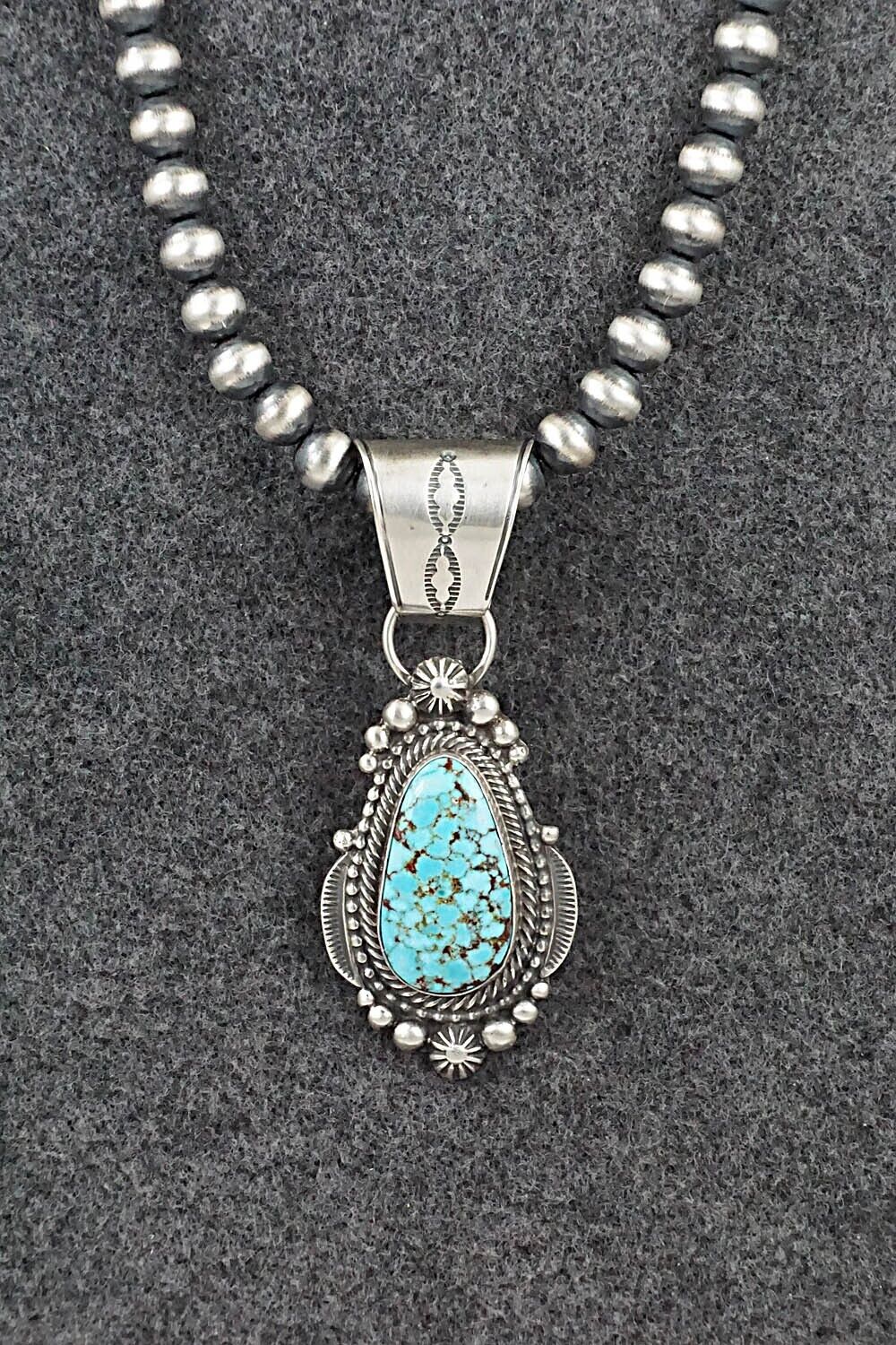 Turquoise & Sterling Silver Necklace - Tom Lewis