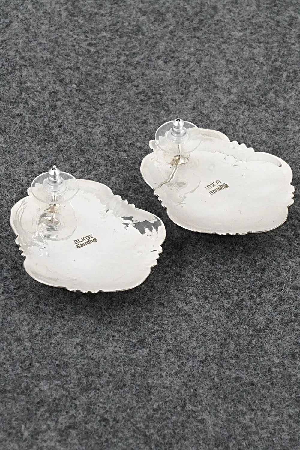 Turquoise & Sterling Silver Earrings - Arnold Blackgoat