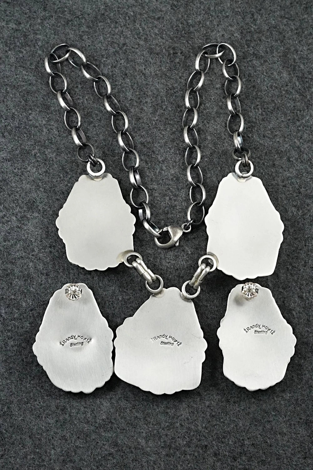 Turquoise & Sterling Silver Necklace and Earrings Set - Randy Boyd