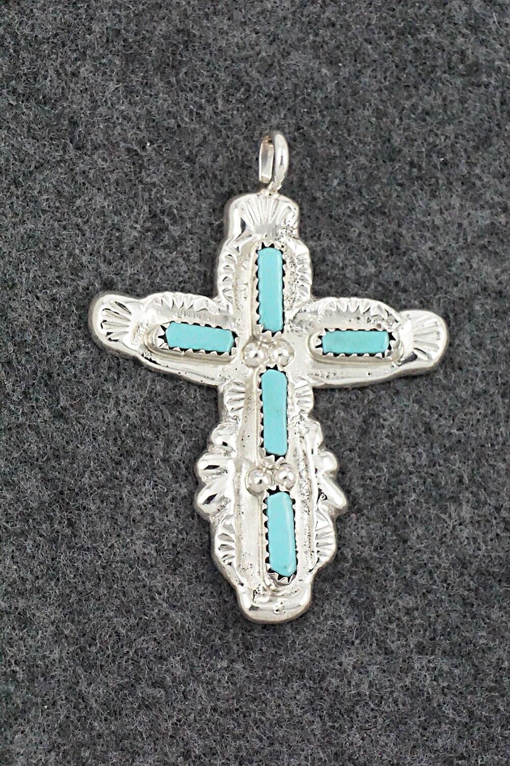 Turquoise & Sterling Silver Pendant - Verona Quam