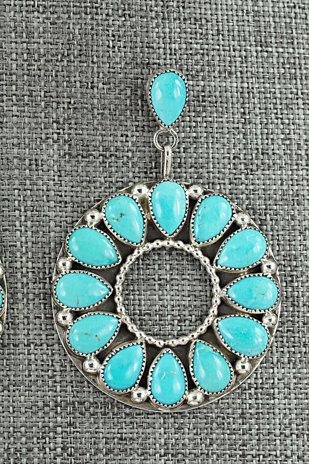 Turquoise & Sterling Silver Earrings - Anthony Skeets