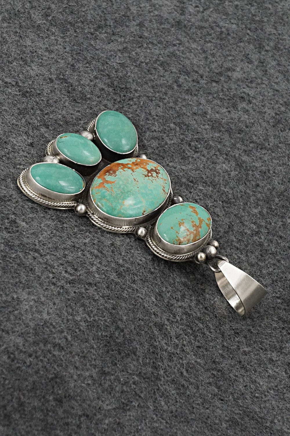 Turquoise & Sterling Silver Pendant - Kathleen Chavez