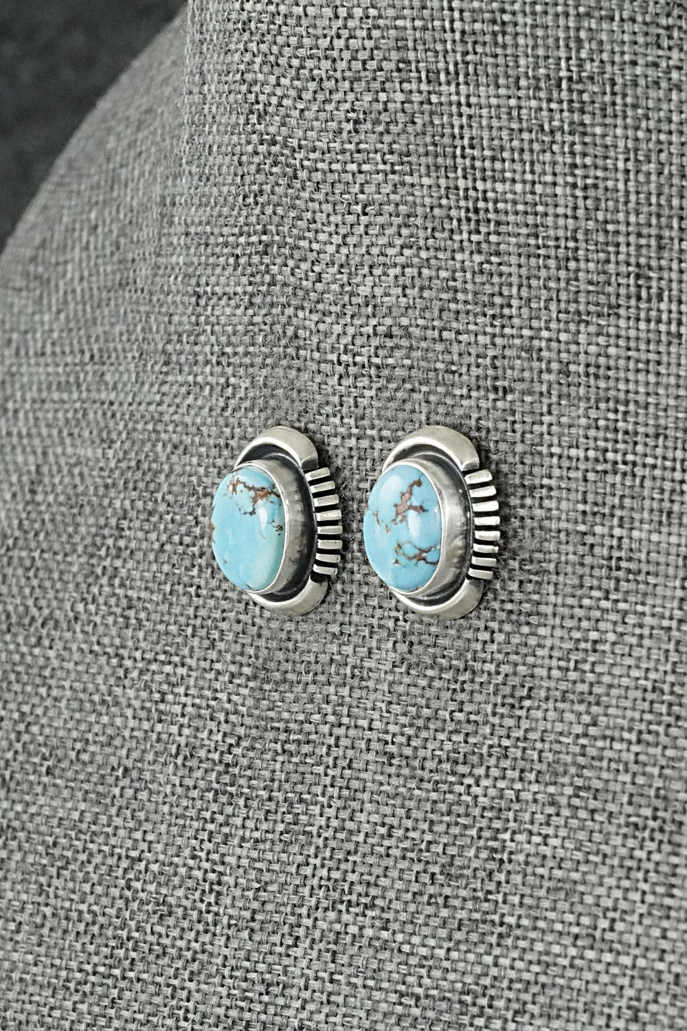Turquoise & Sterling Silver Necklace and Earrings Set - Mark Yazzie