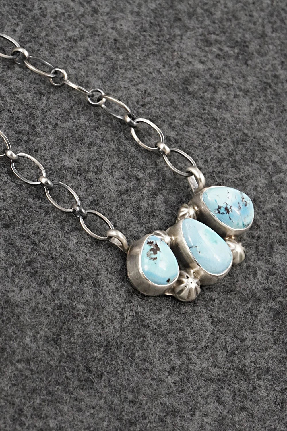 Turquoise & Sterling Silver Necklace - Kathleen Livingston