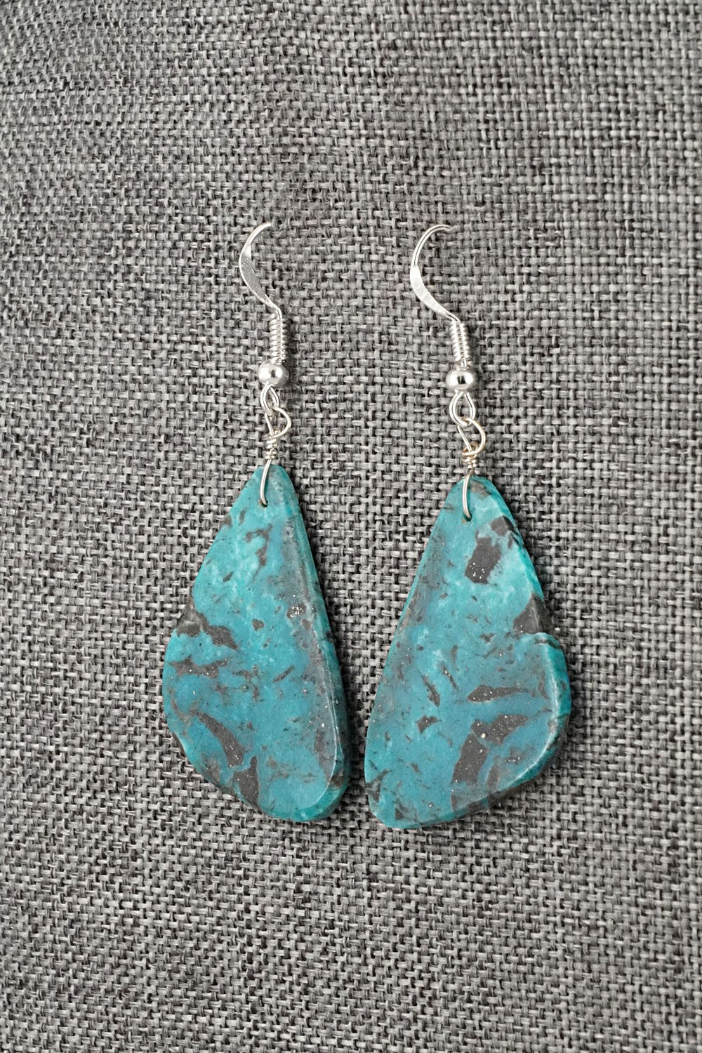 Turquoise & Sterling Silver Earrings - Louise Pete