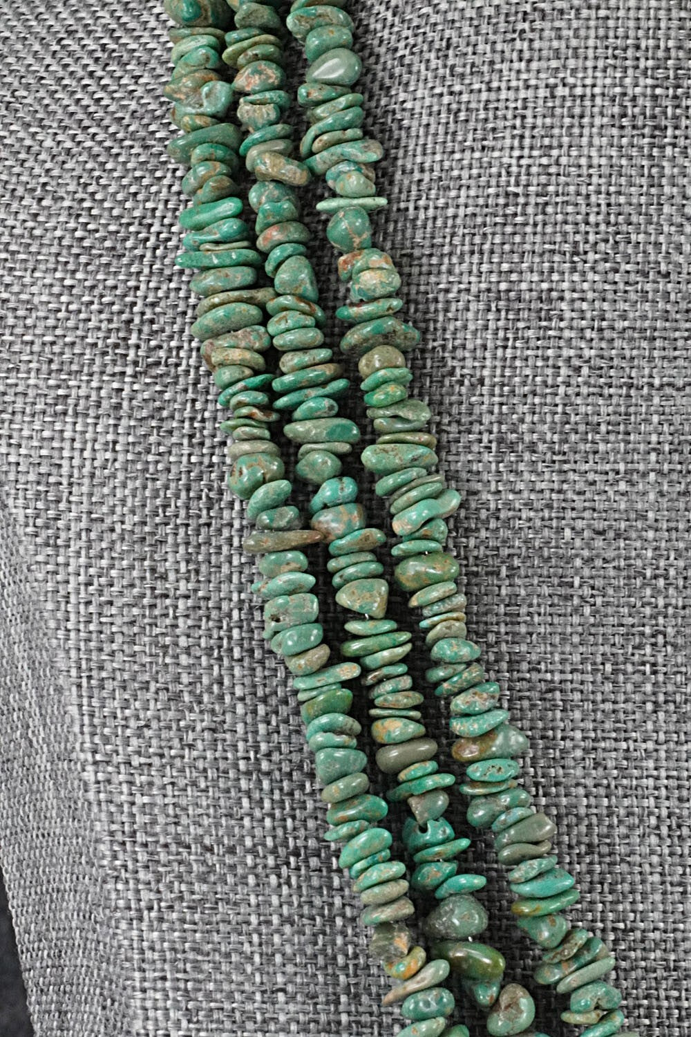 Turquoise & Sterling Silver Necklace 18" - Doreen Jake